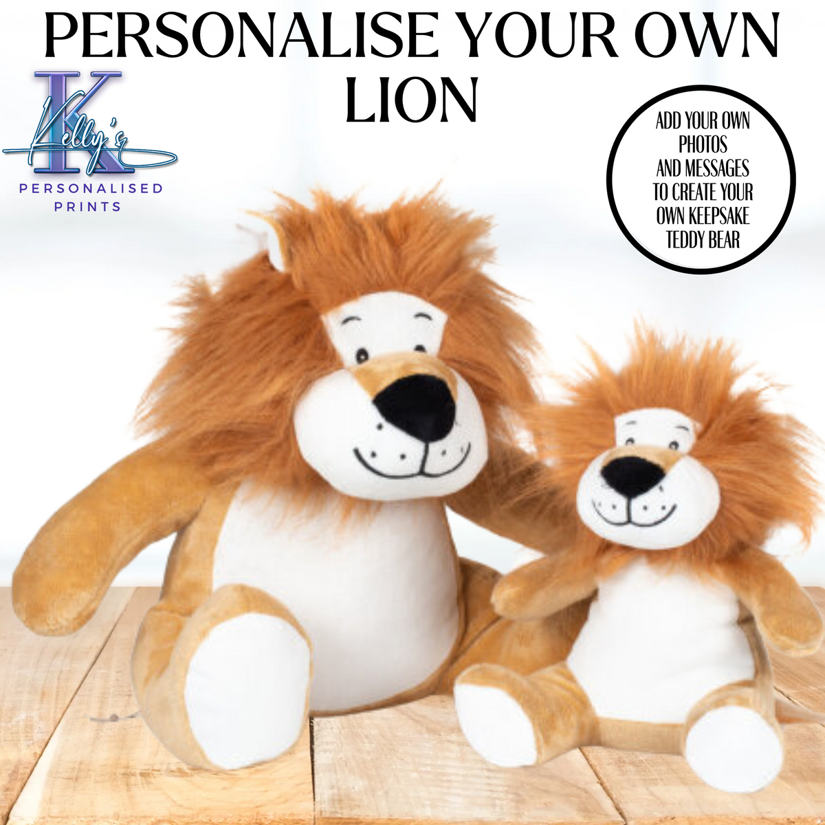 Personalised Lion Teddy Bear
