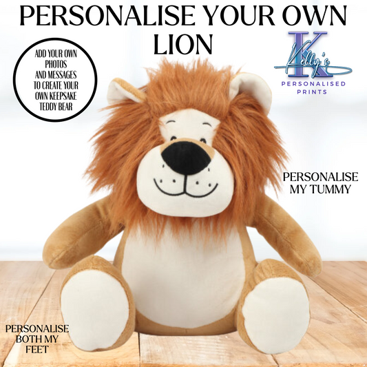 Personalised Lion Teddy Bear