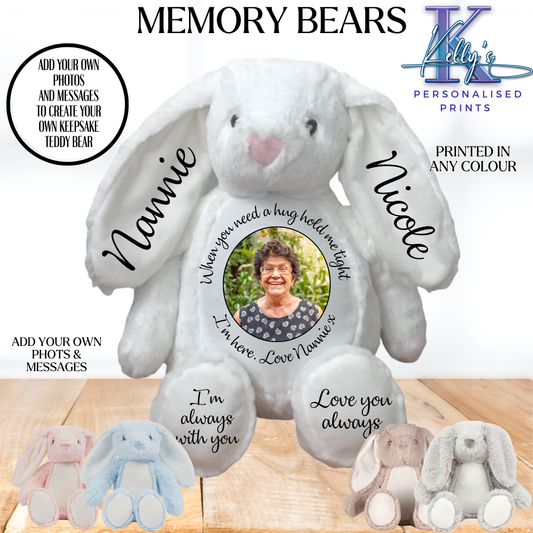 Memory Teddy Bear, when you need a hug hold me tight I’m here