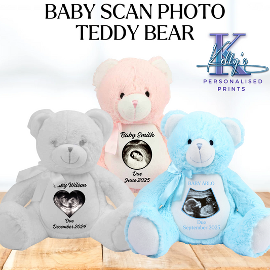 Personalised Ultrasound Scan Photo Teddy Bear