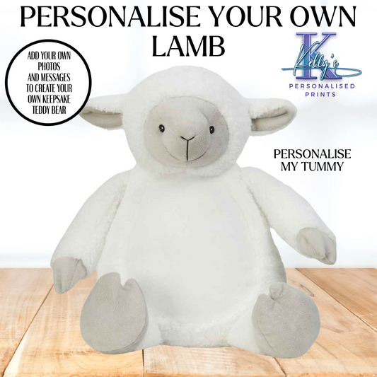 Personalised Lamb Teddy Bear