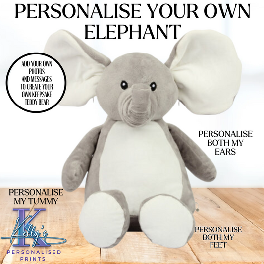 Personalised Elephant teddy bear