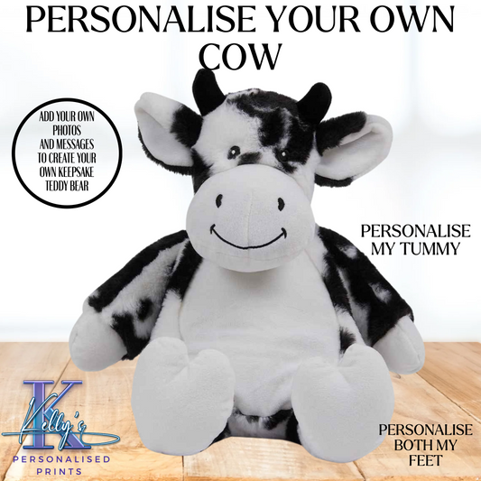 Personalised Cow Teddy Bear