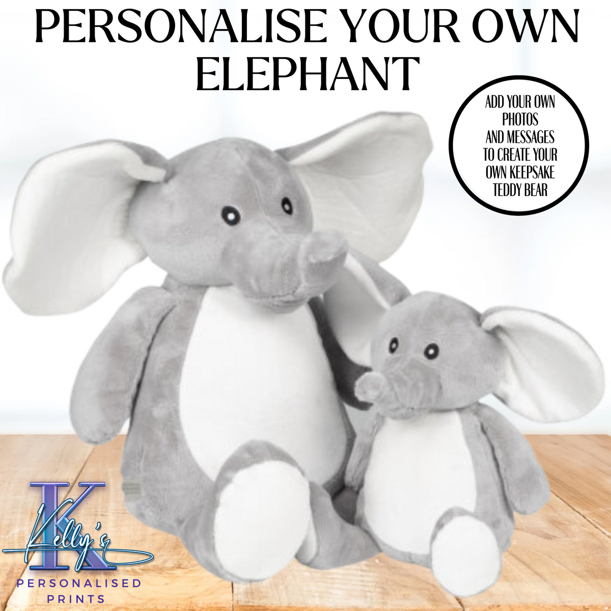 Personalised Elephant teddy bear