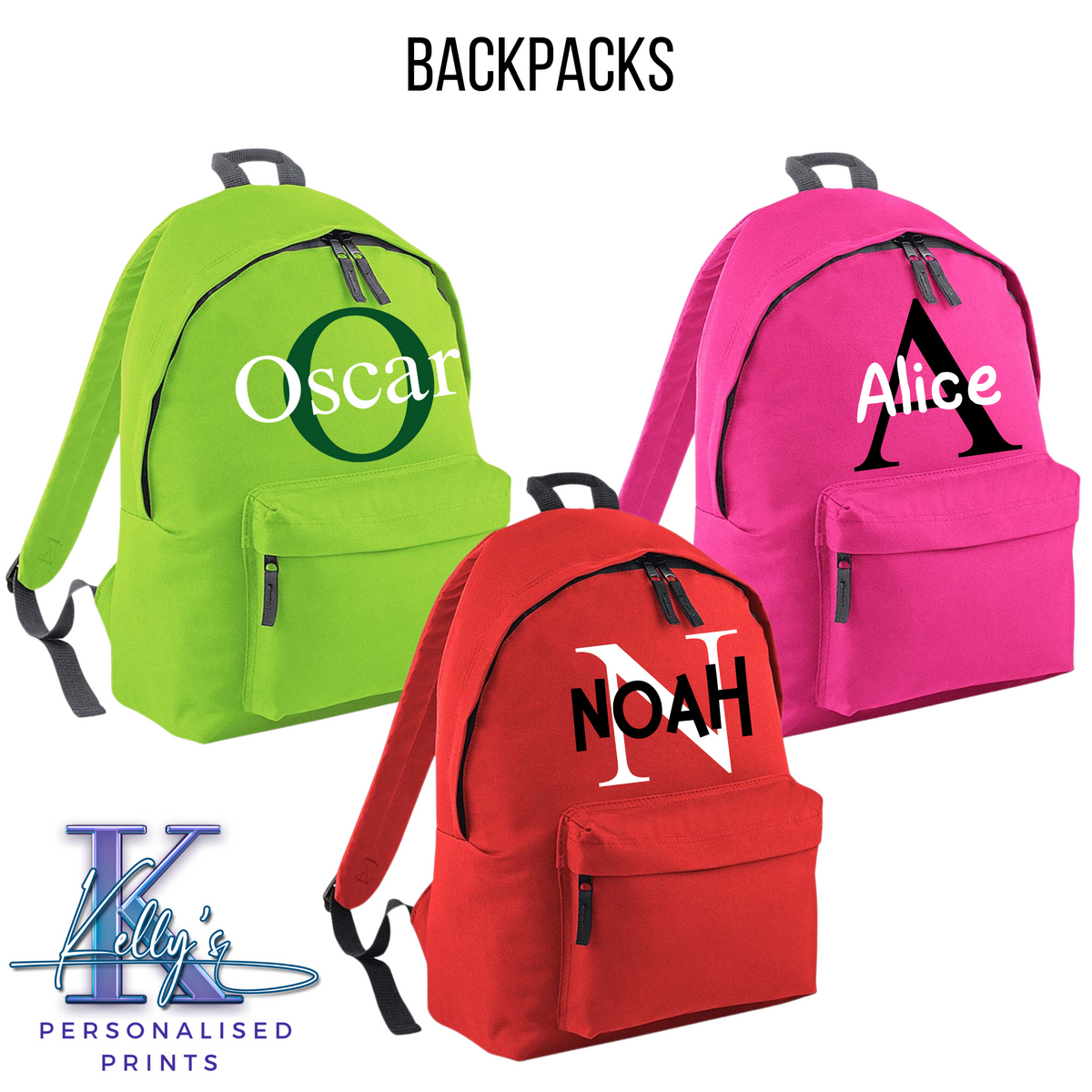 Personalised School Backpack, 12 Litres