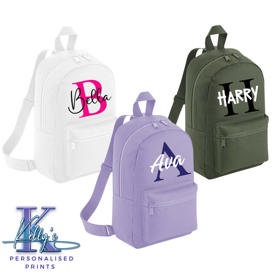 Personalised School Mini Backpack, Nursery Backpack