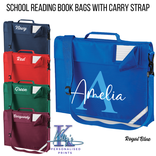 Personalised Book Bag With Carry Strap