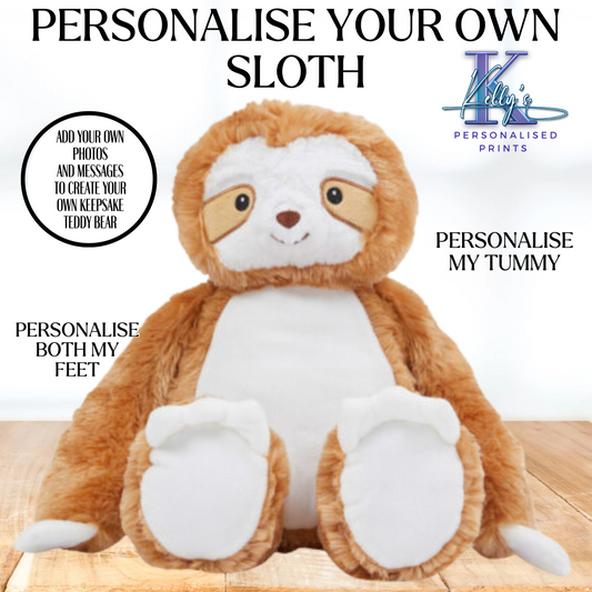 Personalised Sloth Teddy Bear