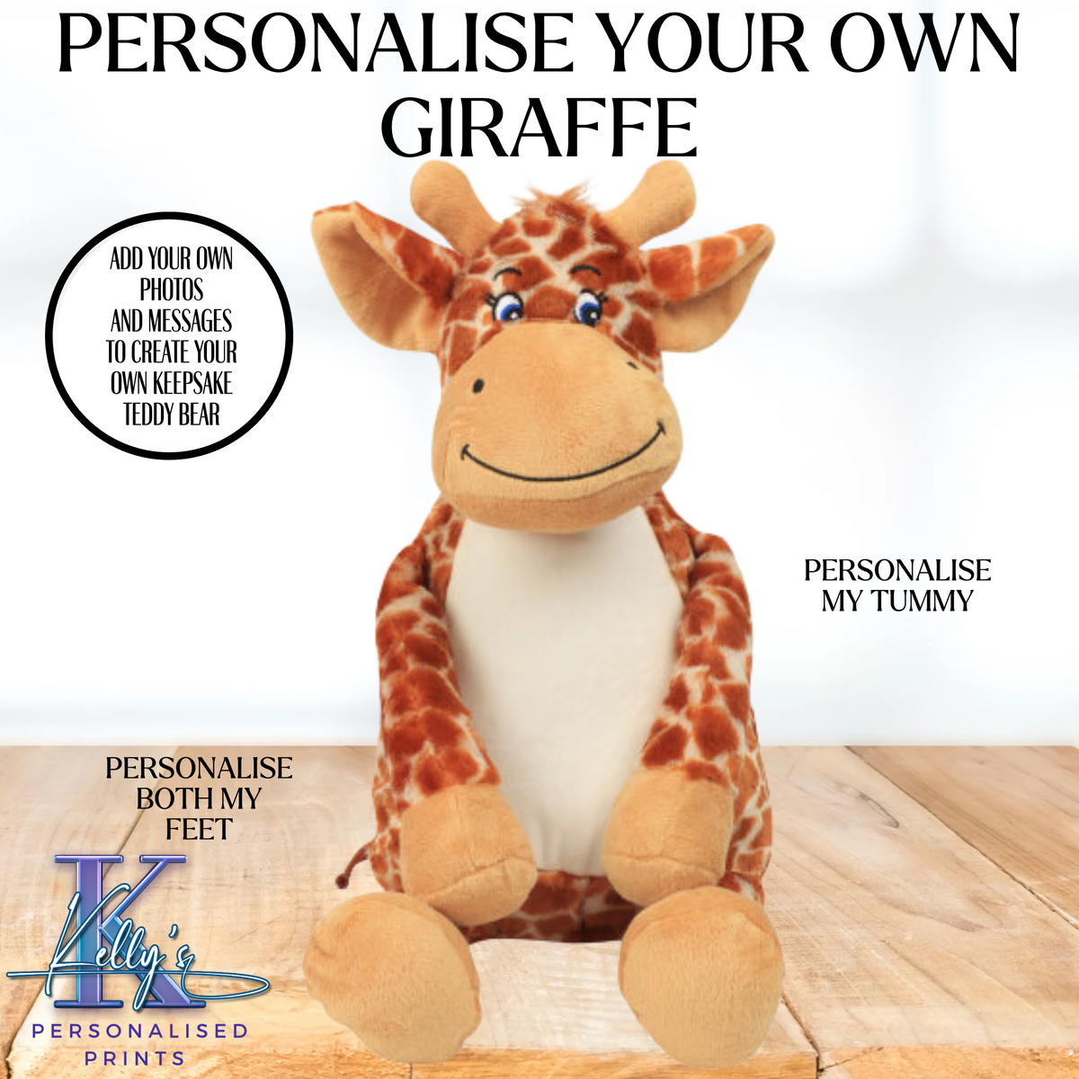 Personalised Giraffe Teddy Bear