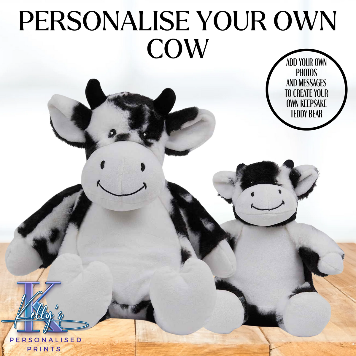 Personalised Cow Teddy Bear