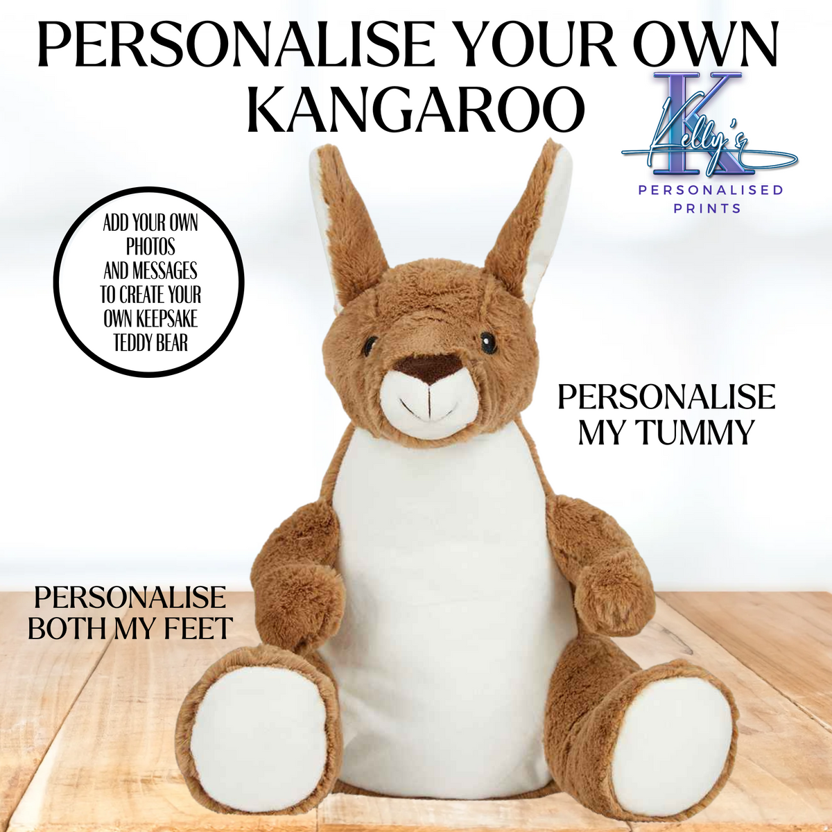 Personalised kangaroo Teddy Bear