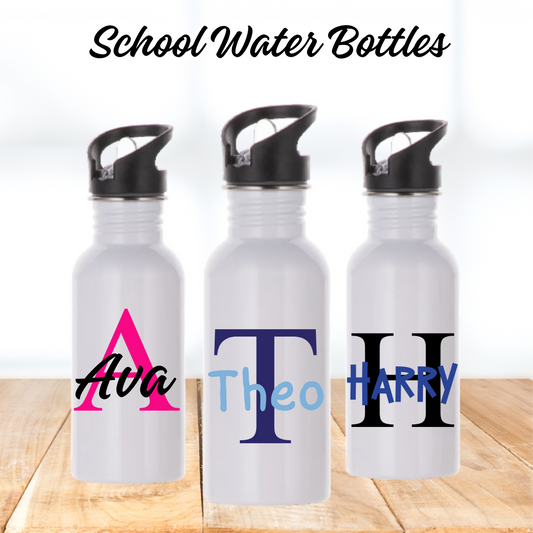 Personalised school water bottle
